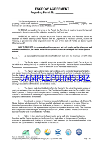Escrow Agreement 3 pdf free